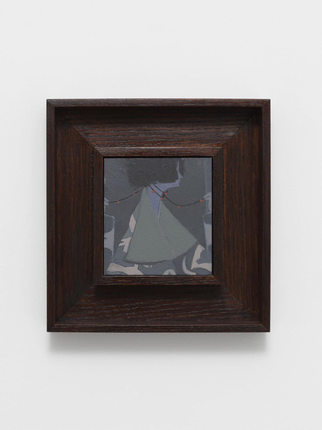Paul Becker, Untitled (The Lights), 2026, oil on aluminum sheet, 12.3 x 11.4 cm (unframed), 24.5 x 23.5 cm (framed), unique 