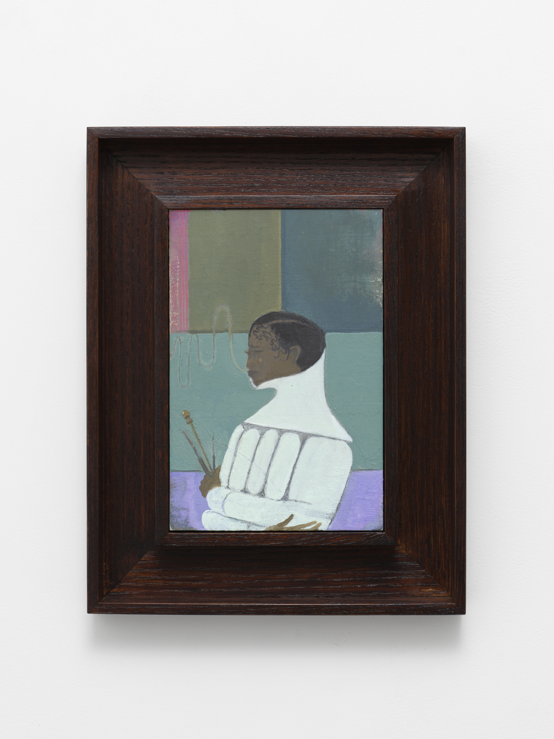Paul Becker, Painter, 2025, oil on aluminum sheet, 23.4 x 15.6 cm (unframed), 35.5 x 27.7 cm (framed), unique  