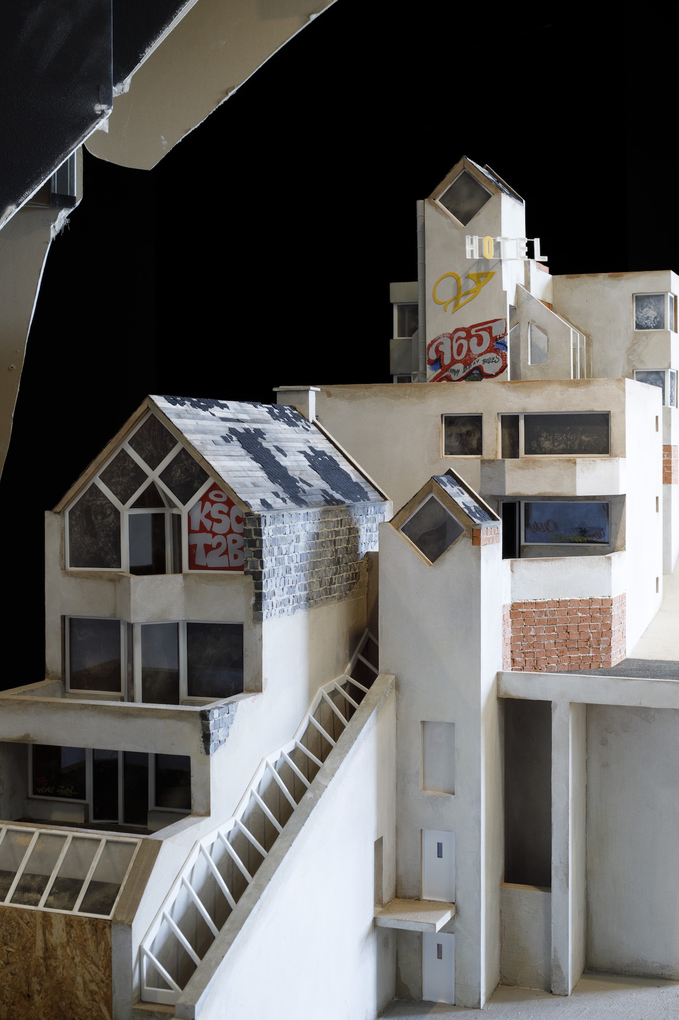 Vaníček Hotel, 3D print, chipboard, combined technique, 140 × 250 × 93 cm