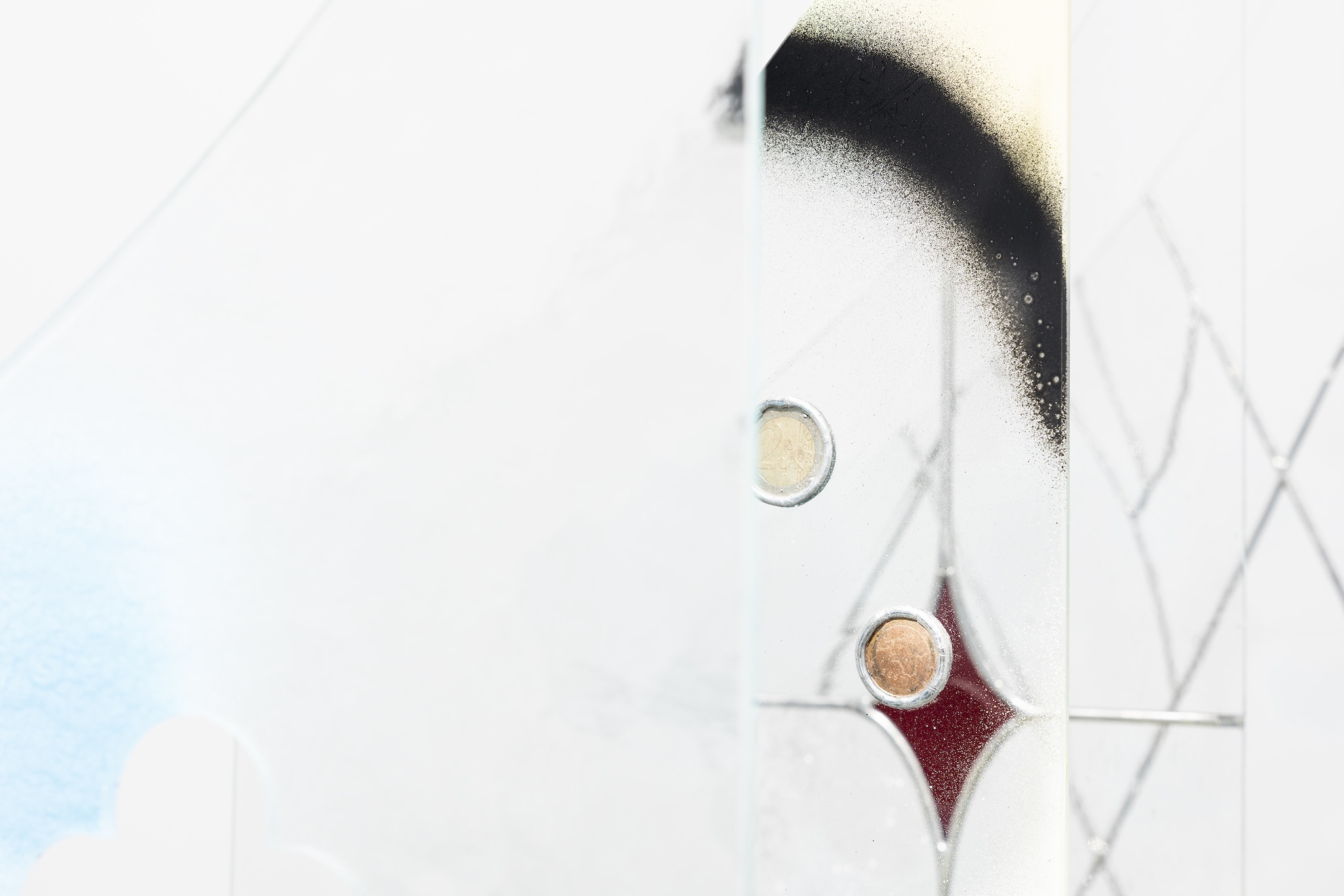 Detail view of Repeating paths I (2026) by Anna Mari Liivrand. View from The Woo of Coiling Paths, Kogo Gallery, 2026. Photo by Roman-Sten Tõnissoo