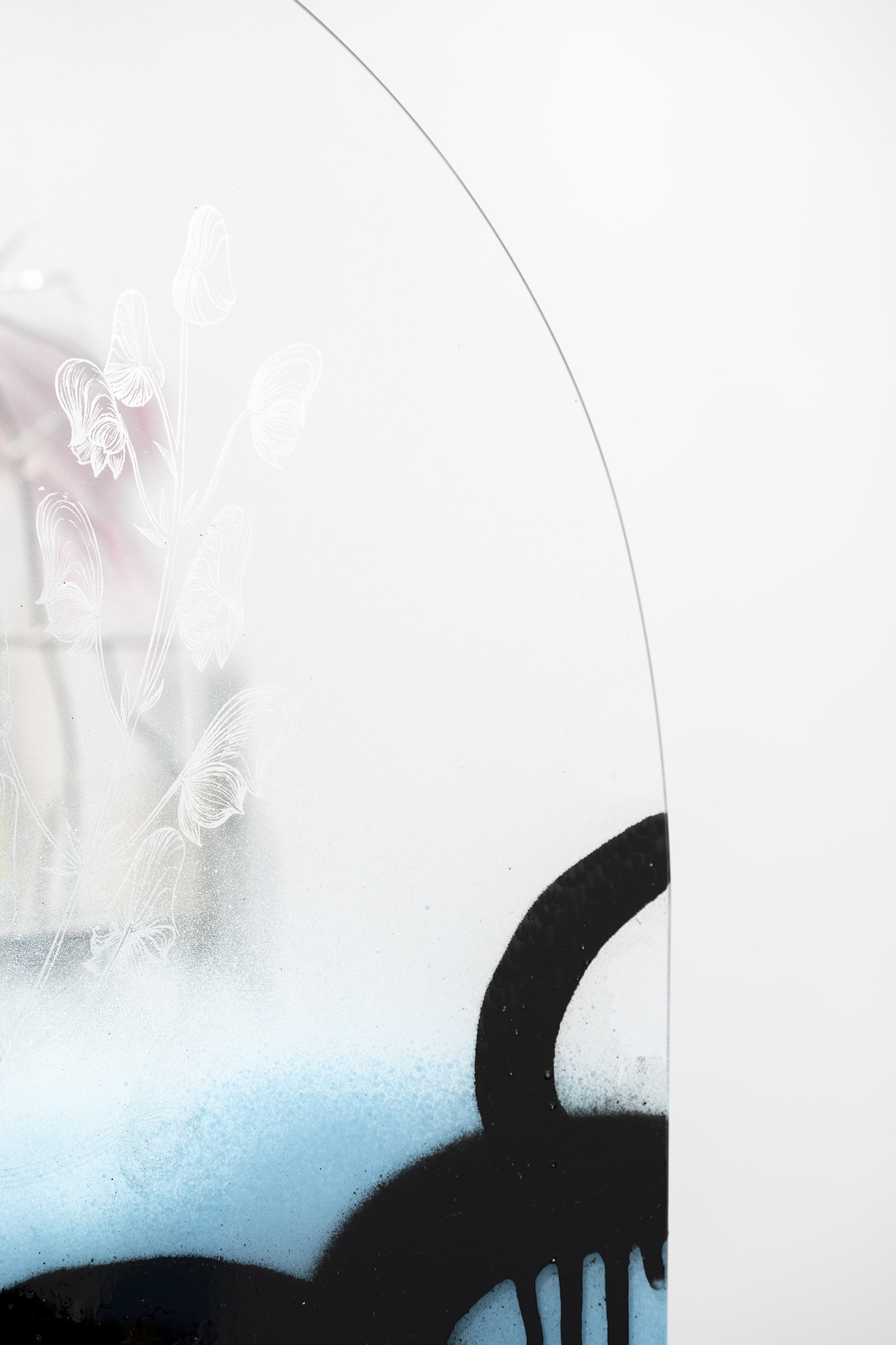 Detail view of Coiling Paths I (2026) by Anna Mari Liivrand. View from The Woo of Coiling Paths, Kogo Gallery, 2026. Photo by Roman-Sten Tõnissoo