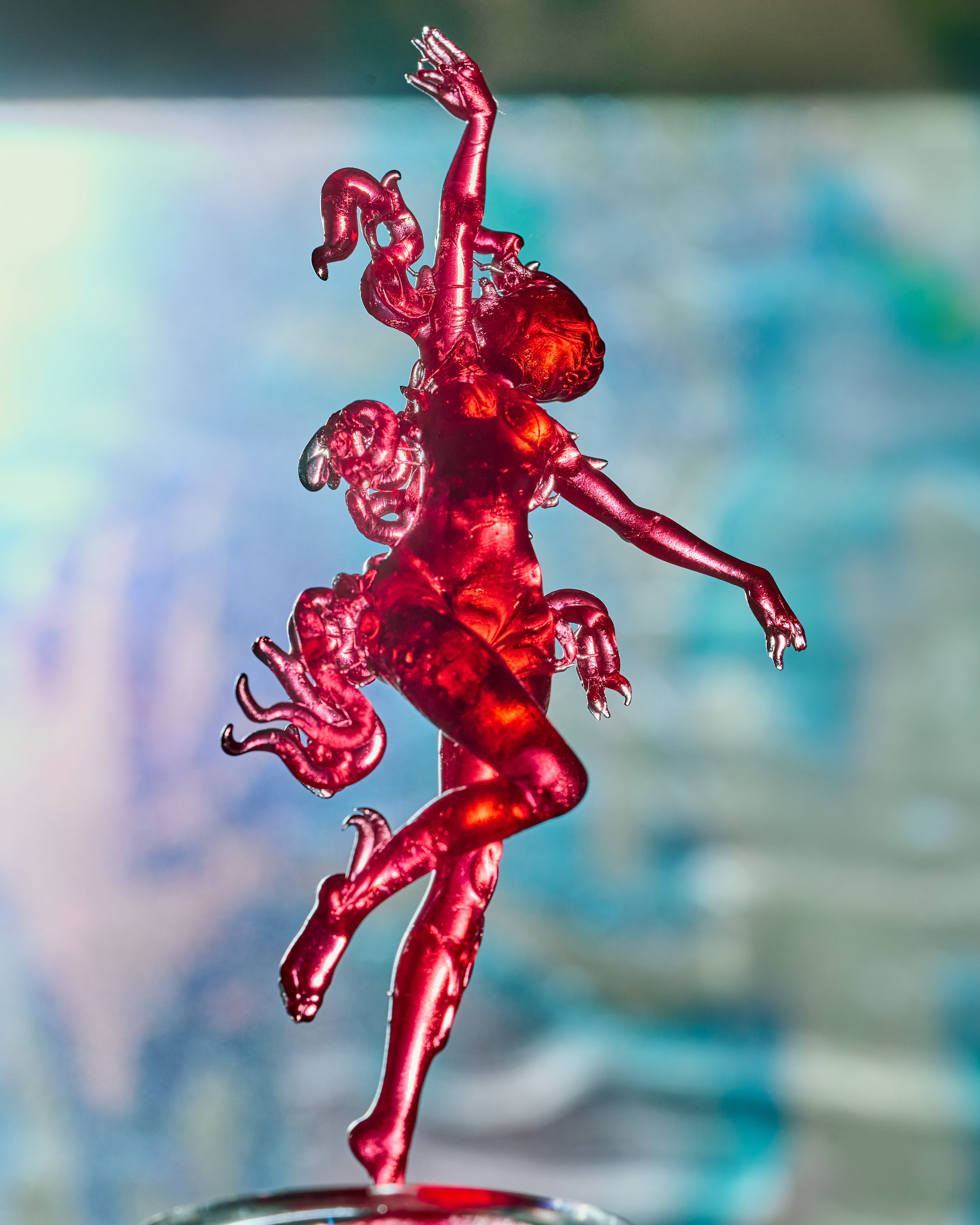 Dernière danse, 2026, 3D printing, photopolymer resin, plexiglass