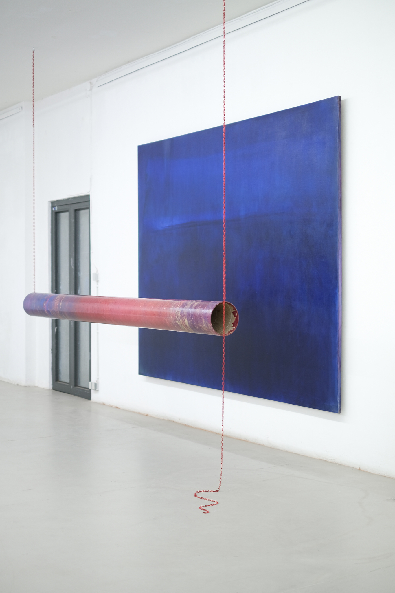 Martin Matoušek, Layer Deposit XII. 212x280, 2026; Sonde VII. 300x Ø20, 2026