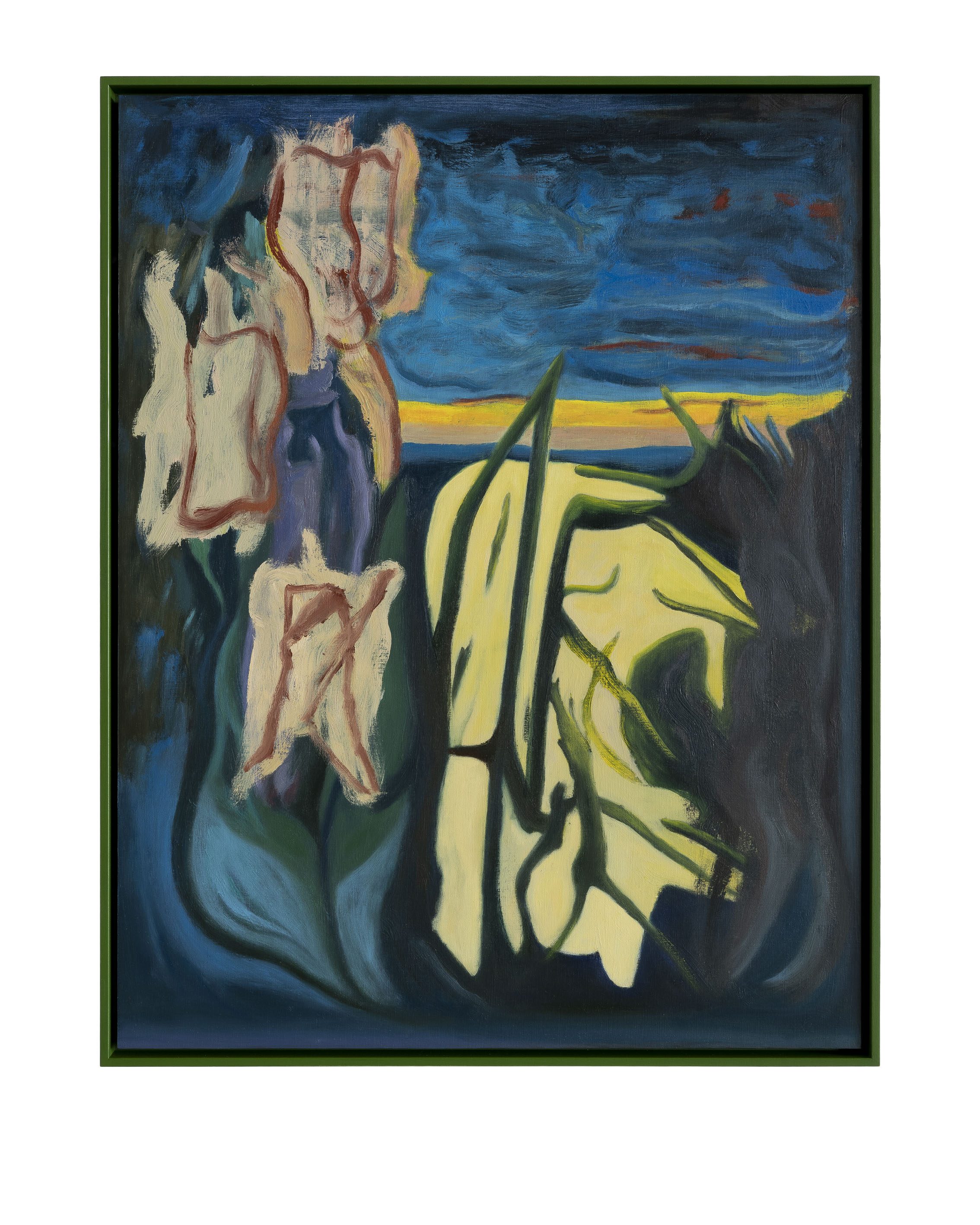 Veronika Hilger, Untitled, 2026,  oil on paper on MDF in artists frame, 63.6 × 49.6 cm