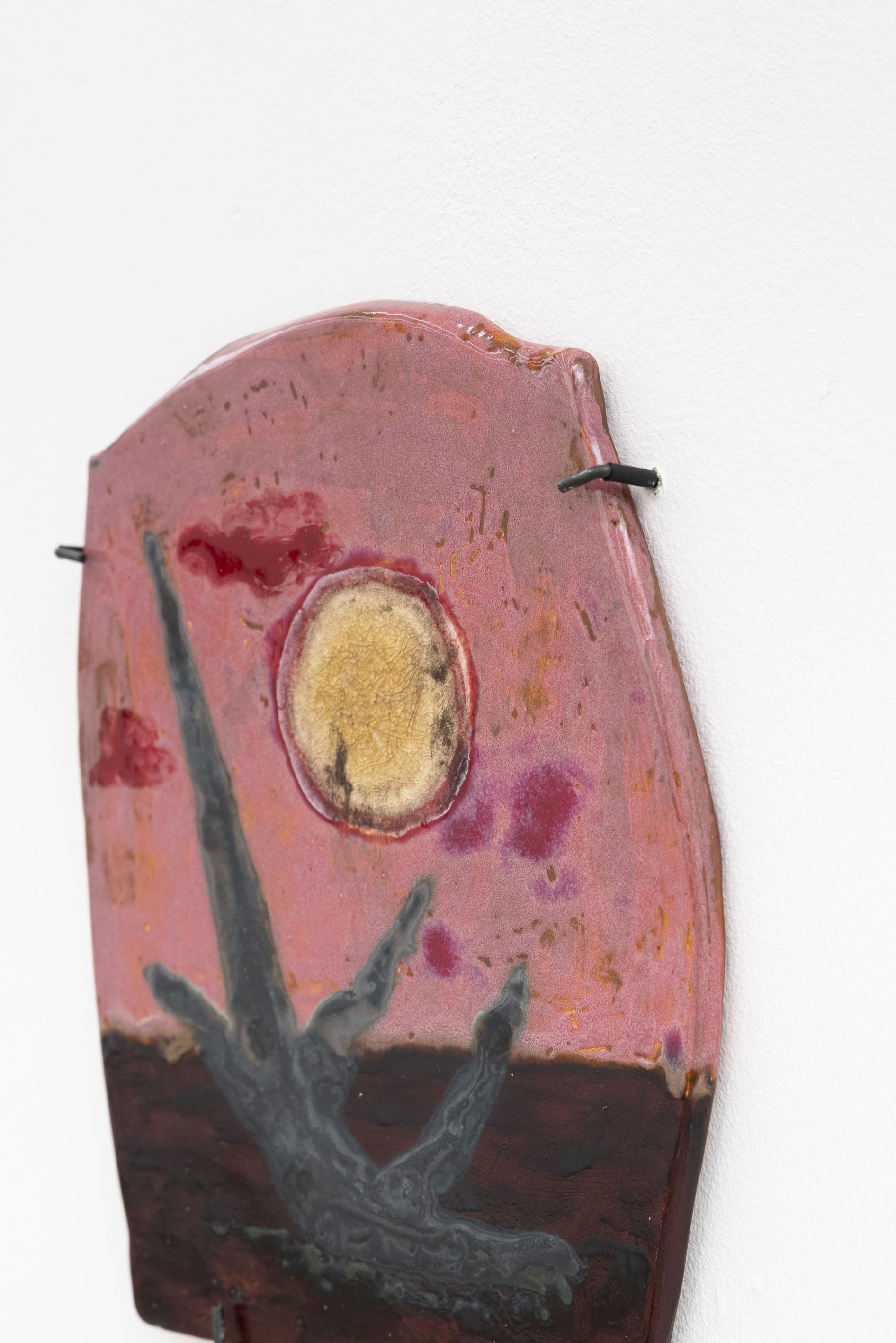 Veronika Hilger, Untitled, 2026, ceramic (glazed), earthenware, 24 × 20 × 1 cm