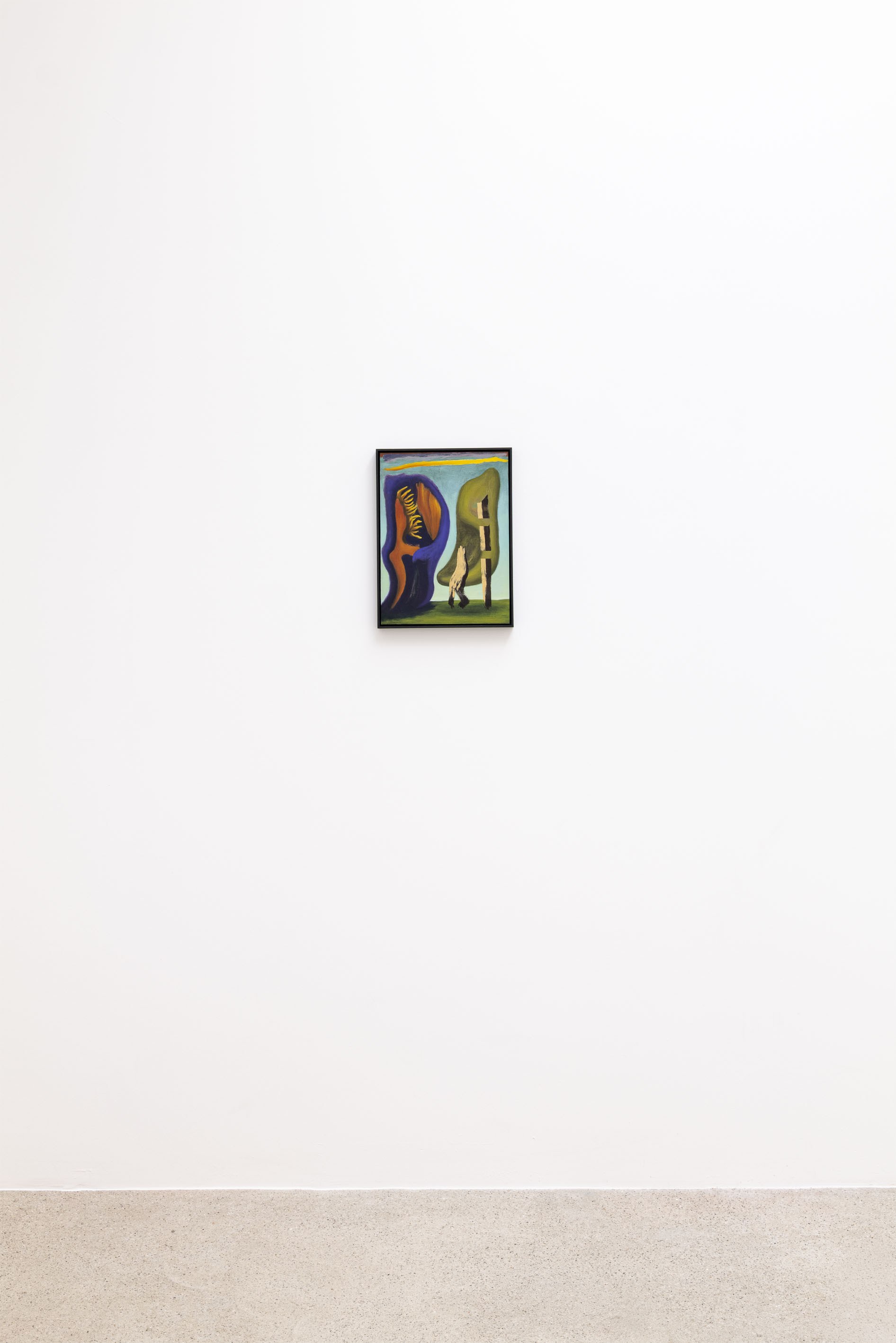 Veronika Hilger, Untitled, 2026, oil on paper in in wooden frame, 39.6 × 29.6 cm