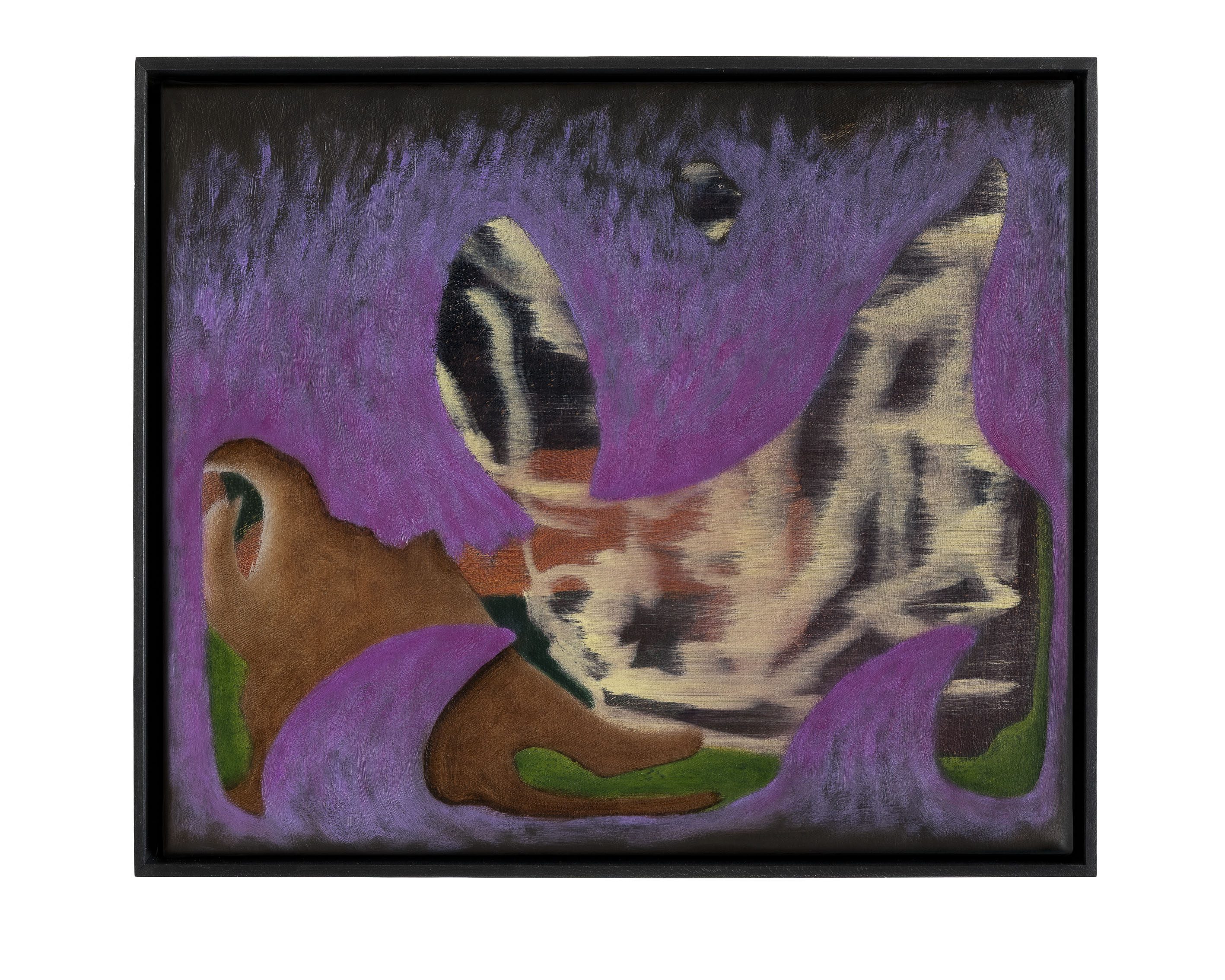 Veronika Hilger, Untitled, 2026, oil on canvas in wooden frame, 30 × 35 cm