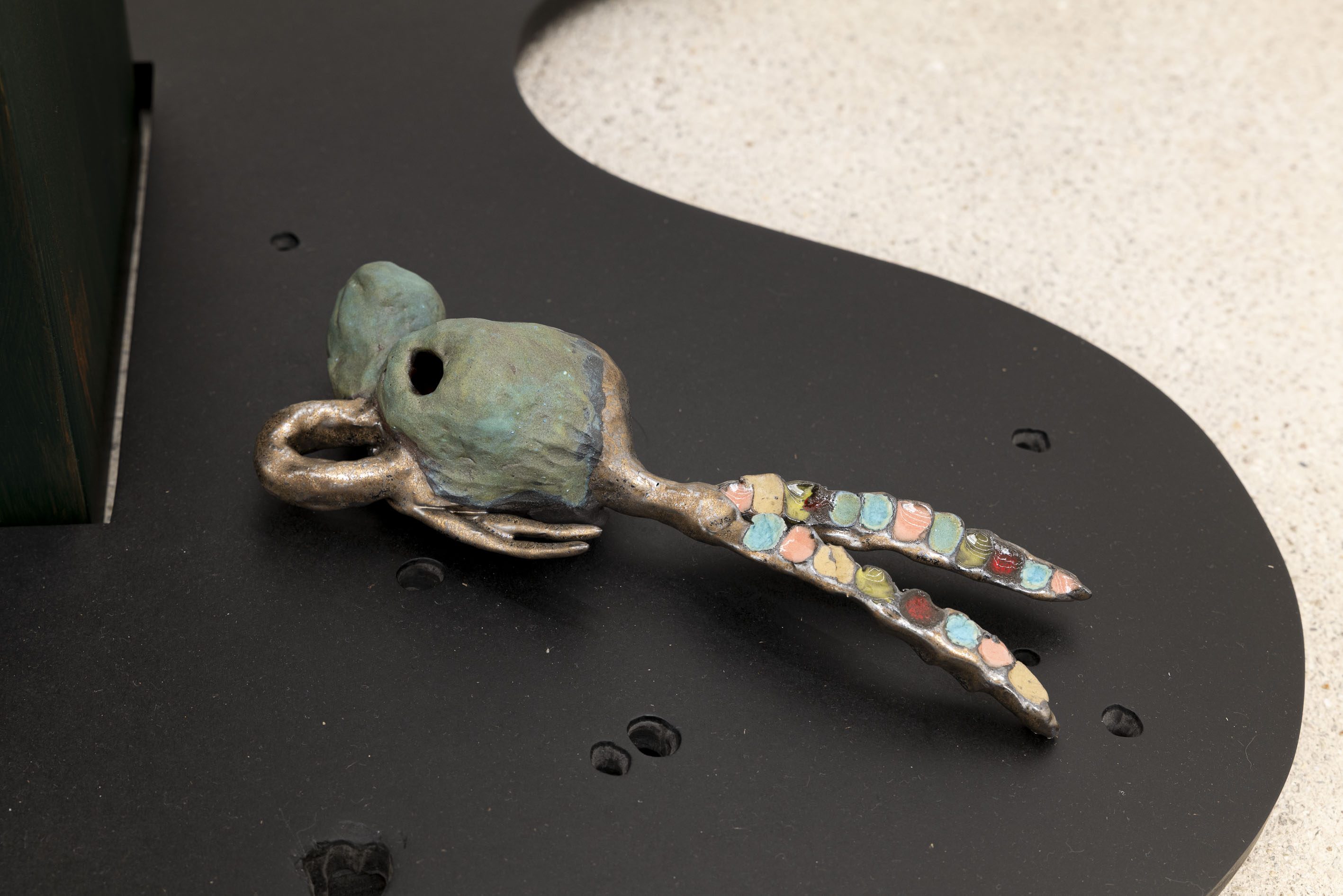 Veronika Hilger, Untitled, 2026, ceramic (stoneware), glazed, 28.2 × 10.1 × 6.2 cm