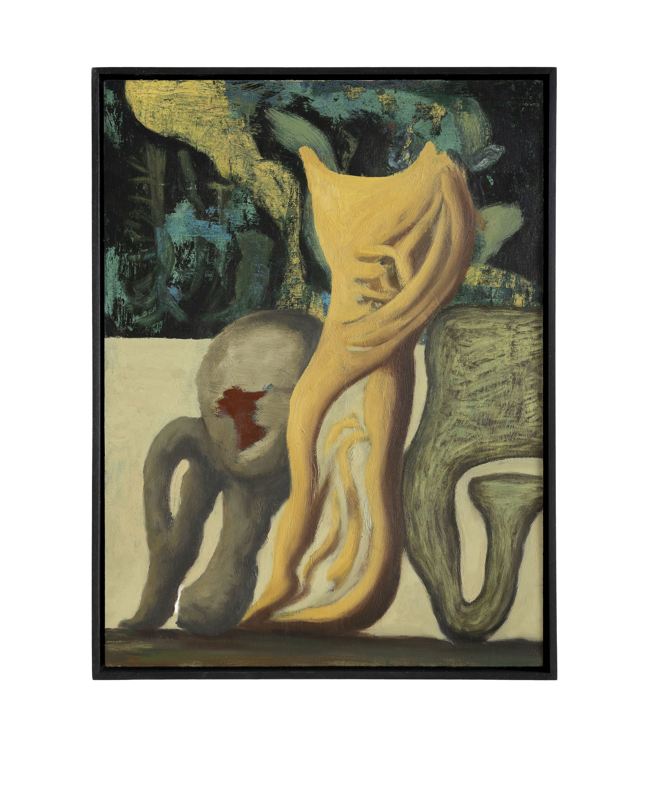 Veronika Hilger, Untitled, 2026, oil on MDF, in wooden frame, 39.8 × 29.8 cm
