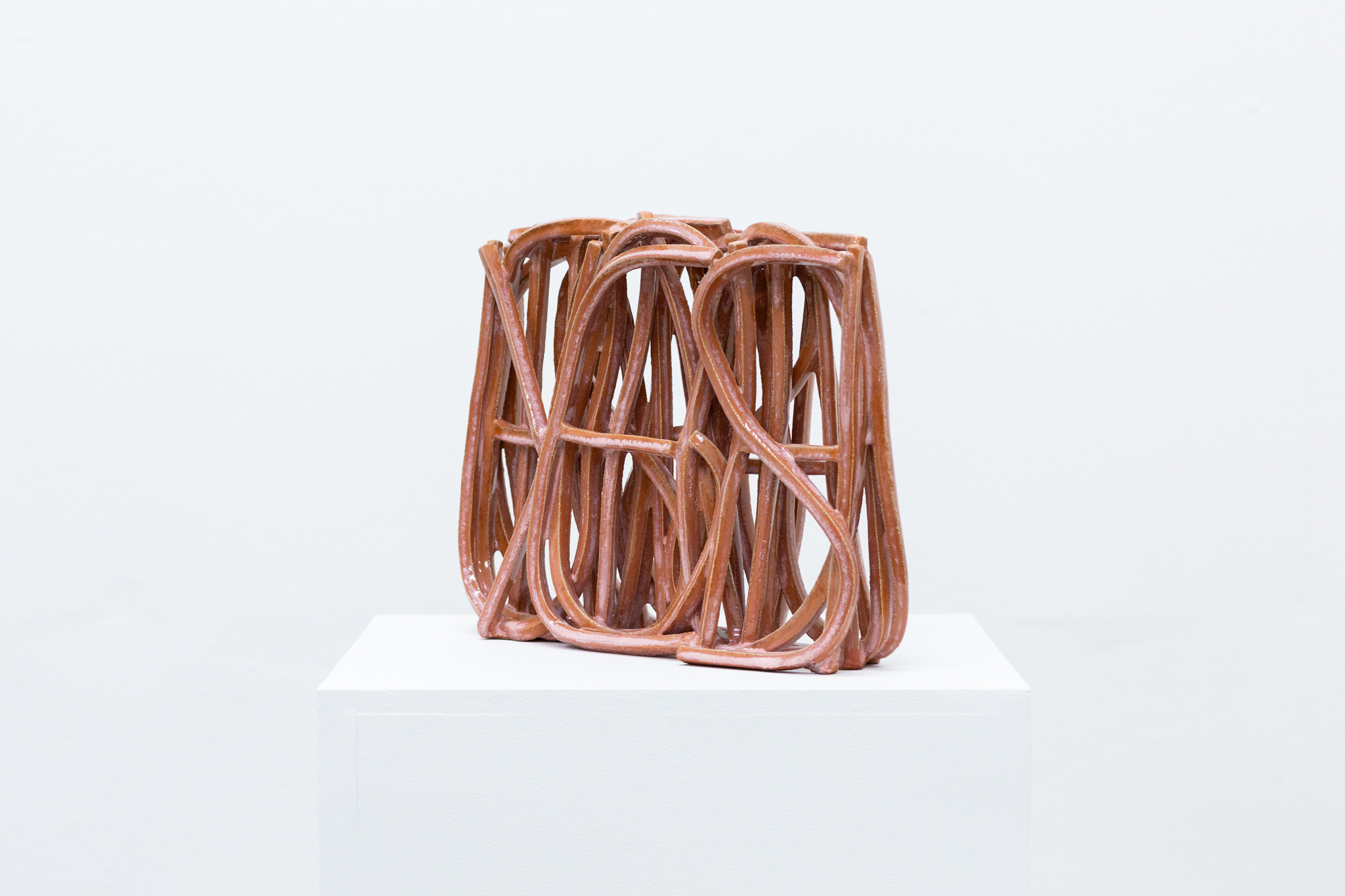 Henna Vainio: Doubt Janus (2), 2026, glazed ceramics, 30 x 38 x 10 cm