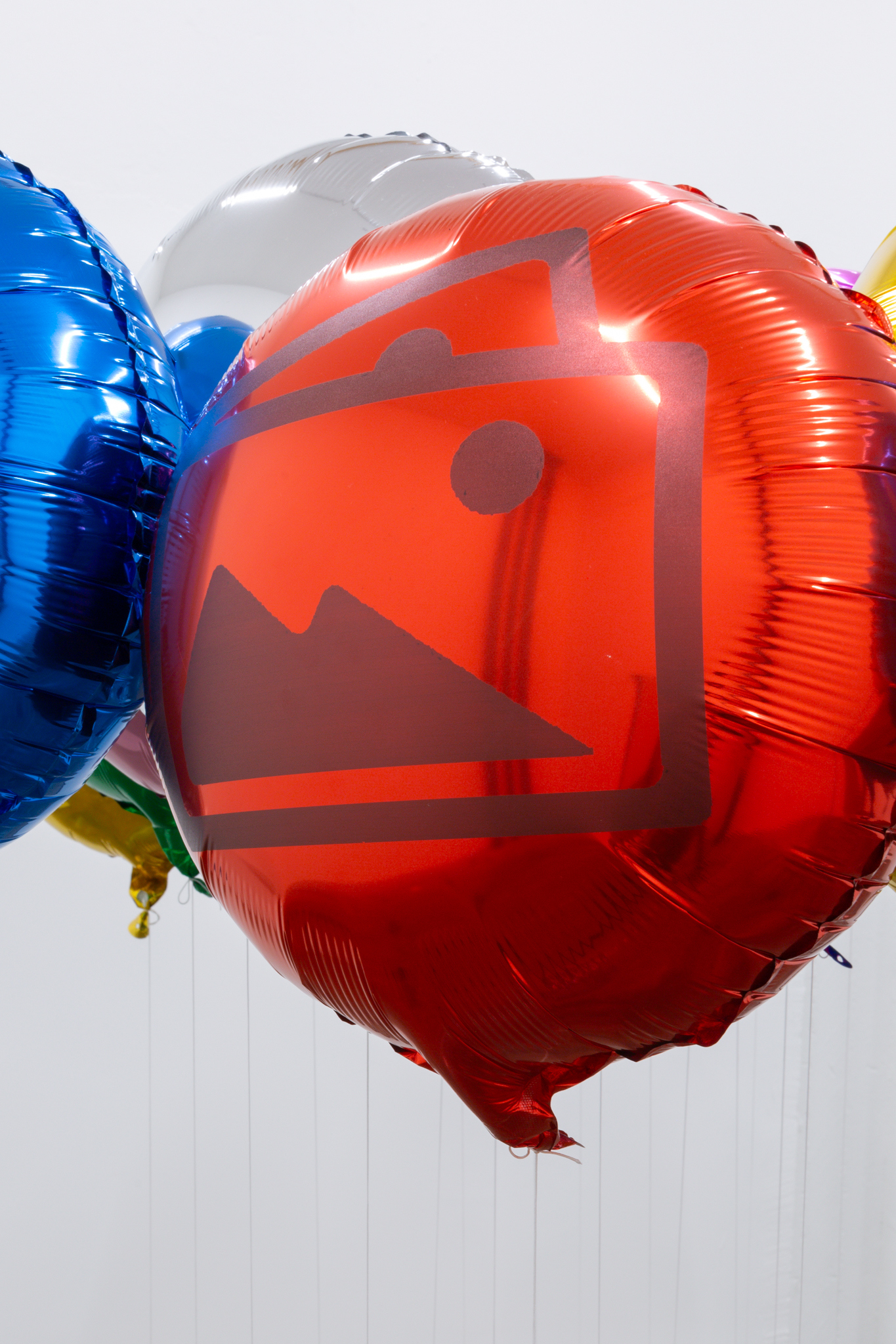 Ida Tomminen: Balloons with a No Image Image, 2026, UV Print on Mylar Balloons, size variable