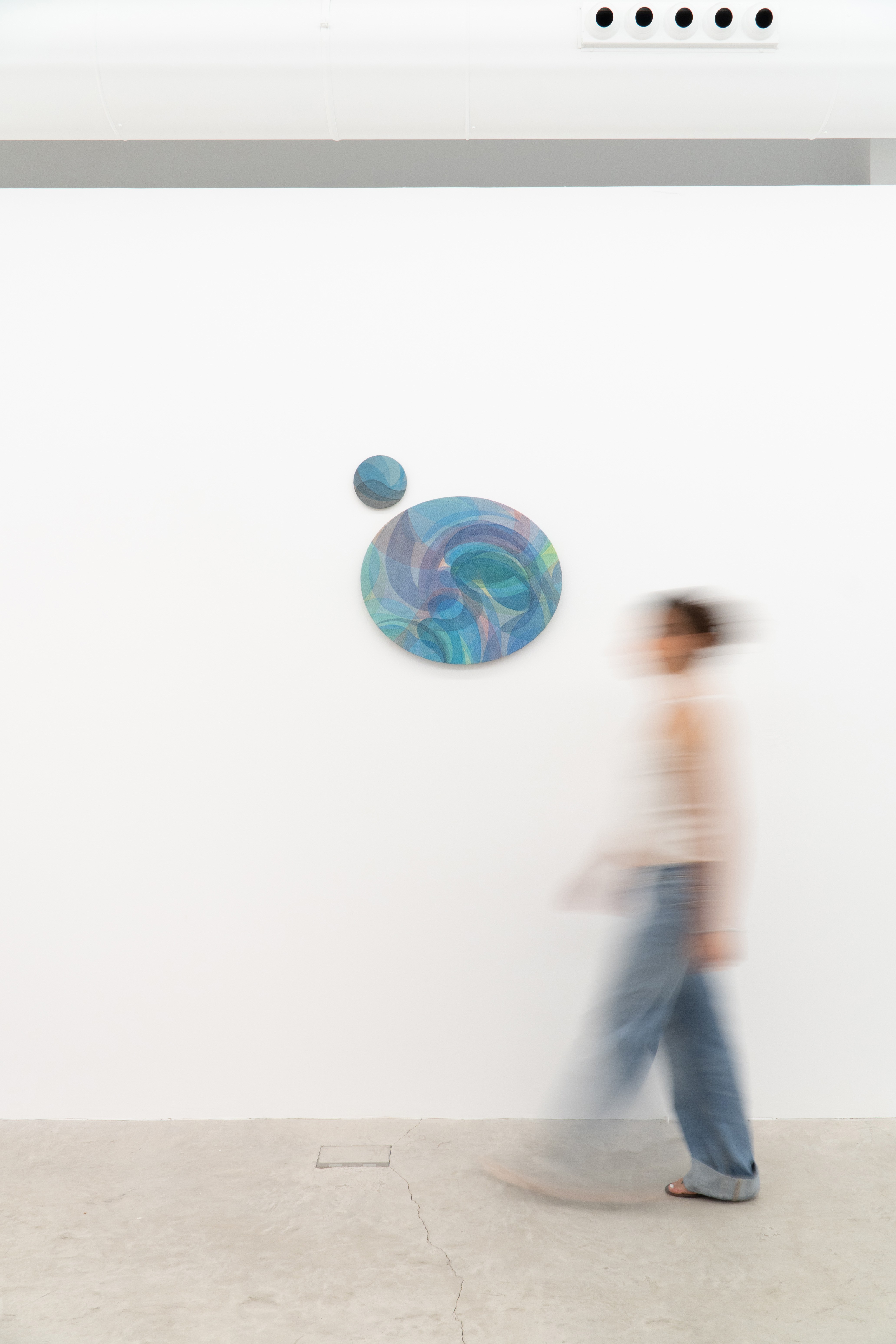 Yelena Popova, The wave, 49 × 59 cm, natural pigments on irish linen, wood, 2026