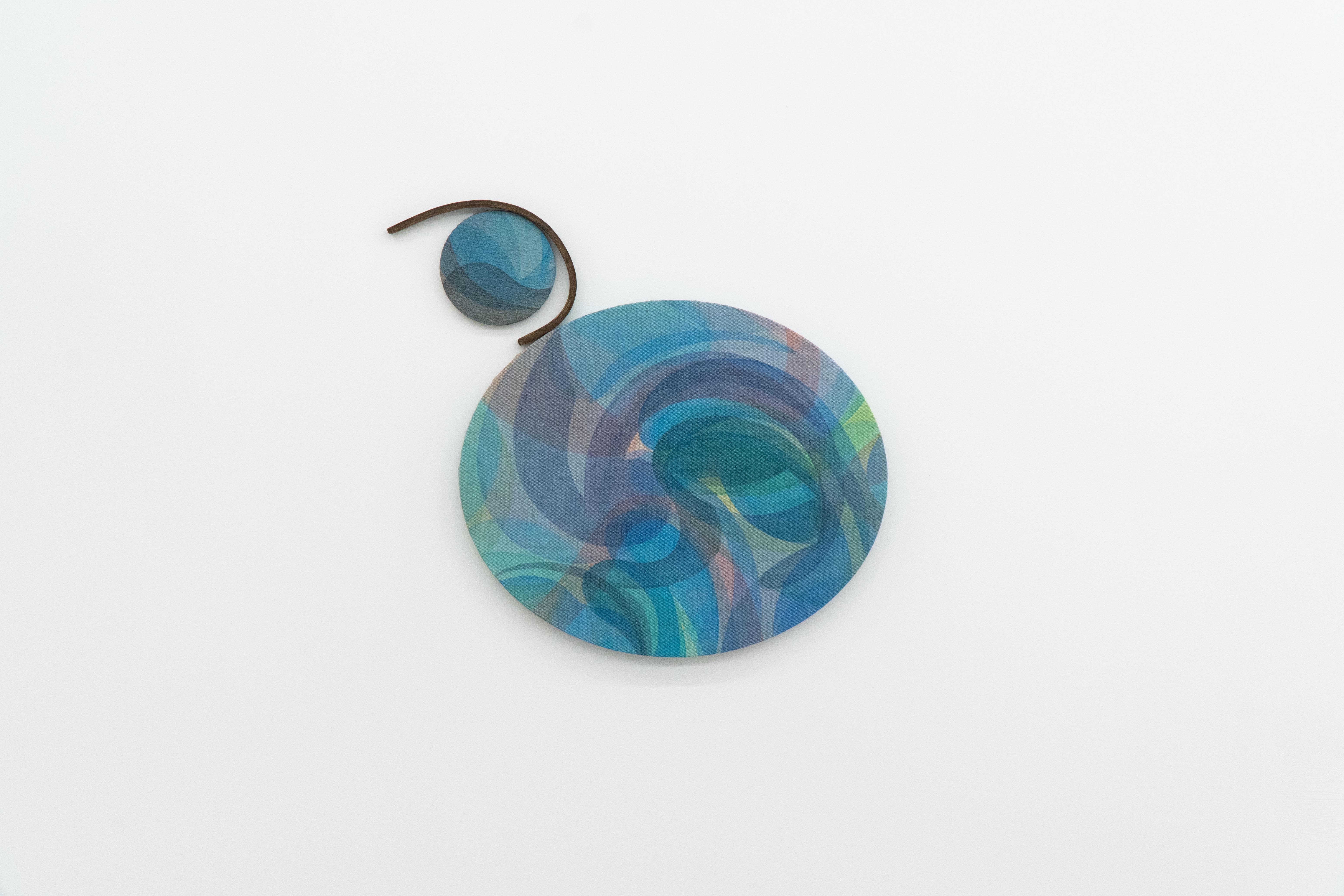 Yelena Popova, The wave, 49 × 59 cm, natural pigments on irish linen, wood, 2026