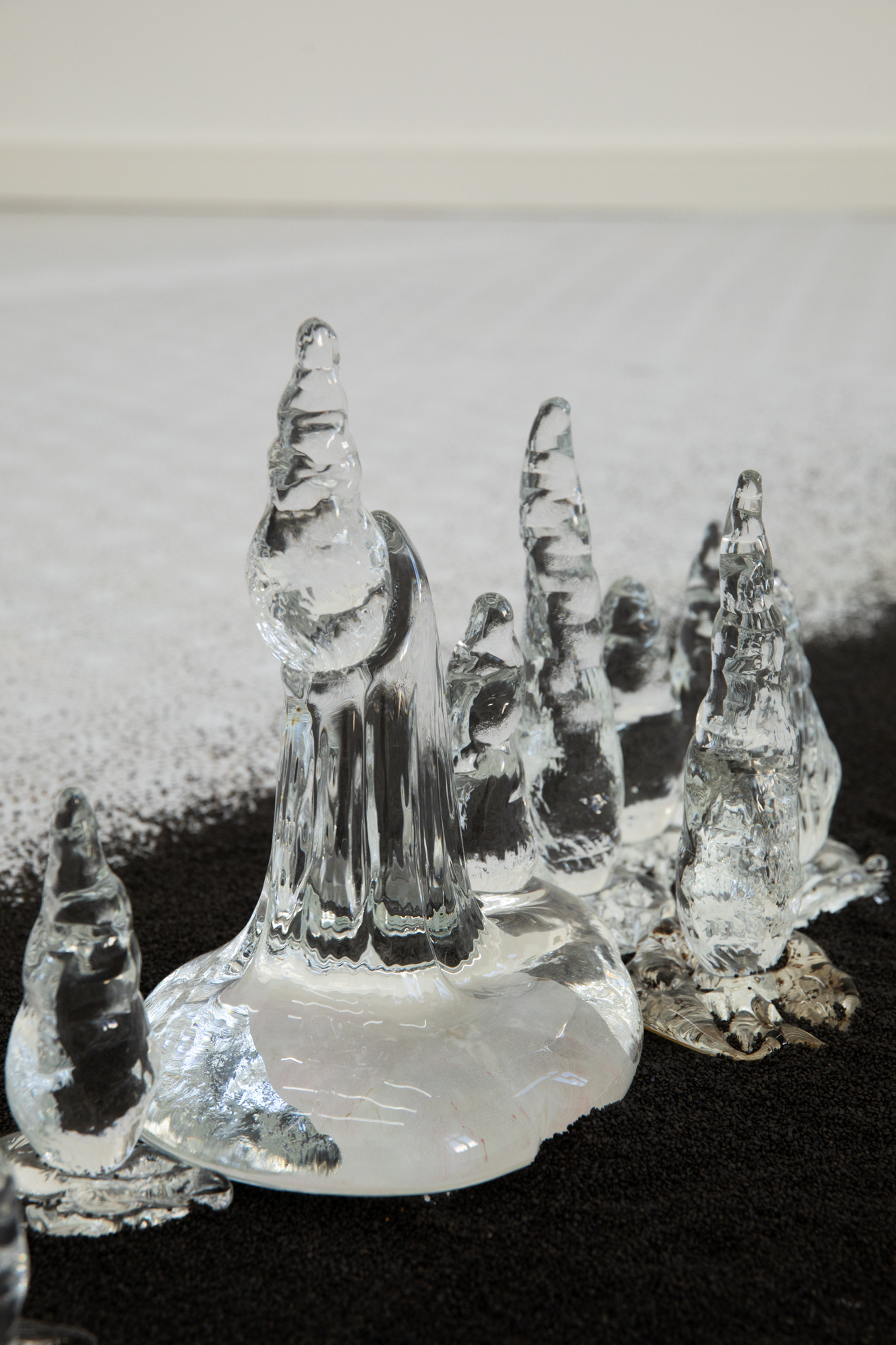 Magdalena Lazar, “Tongues in Decline”, 2026, glass, metal, horse bits, dimensions variable (largest element: 88 x 33 x 15 cm), detail, photo: bliss gallery