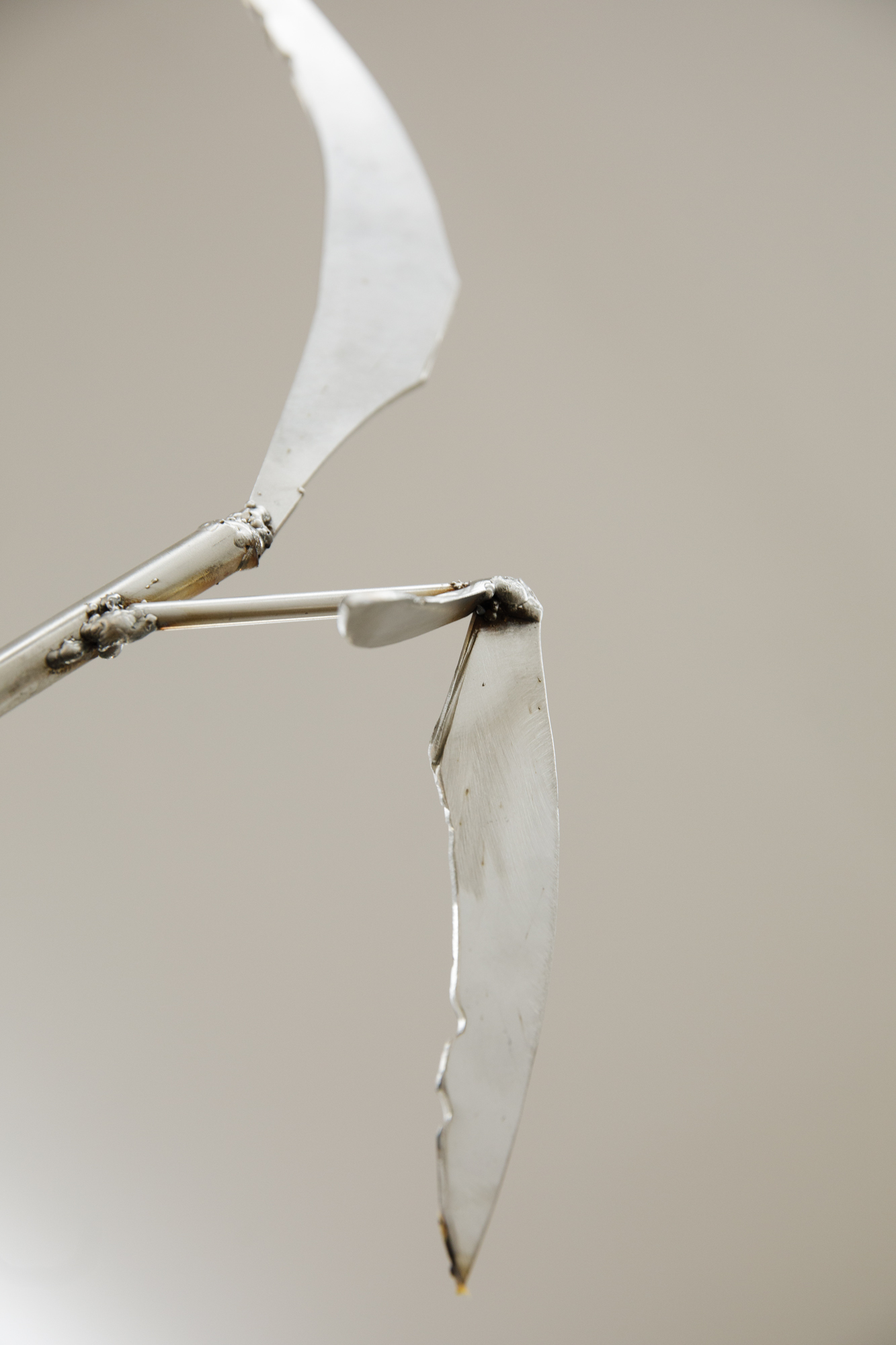 Magdalena Lazar, “Vegetative Season”, 2026, steel, glass, 270 x 270 x 80 cm, detail, photo: bliss gallery