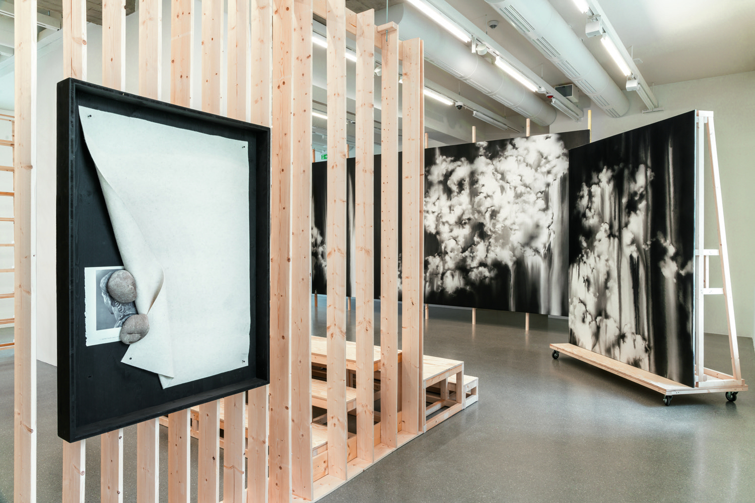 Installation shot Lucia Tallova - Moving Clouds - Deutsche Bank- Artist of the Year 2026 - PalaisPopulaire - Berlin 2026 Photo - Mathias Schormann 